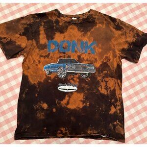 Custom bleach tie dye DONK car shirt